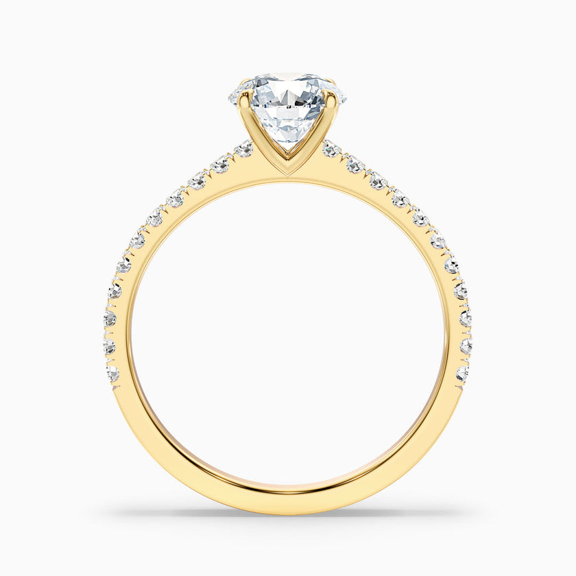 Kenzo Round Side Stone Pave Lab Grown Diamond Ring