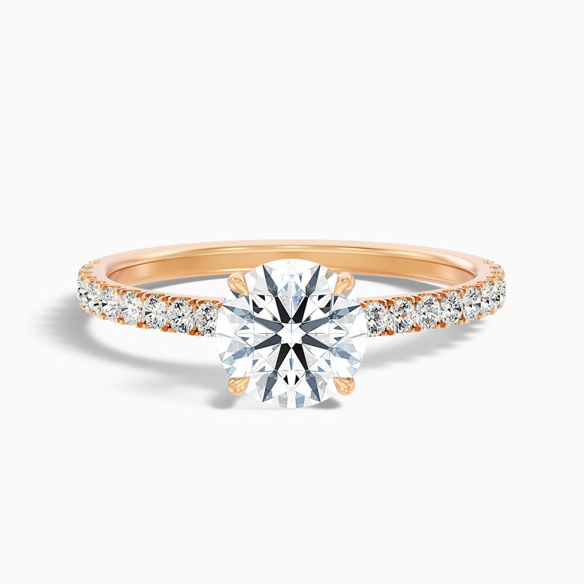 Kenzo Round Side Stone Pave Lab Grown Diamond Ring