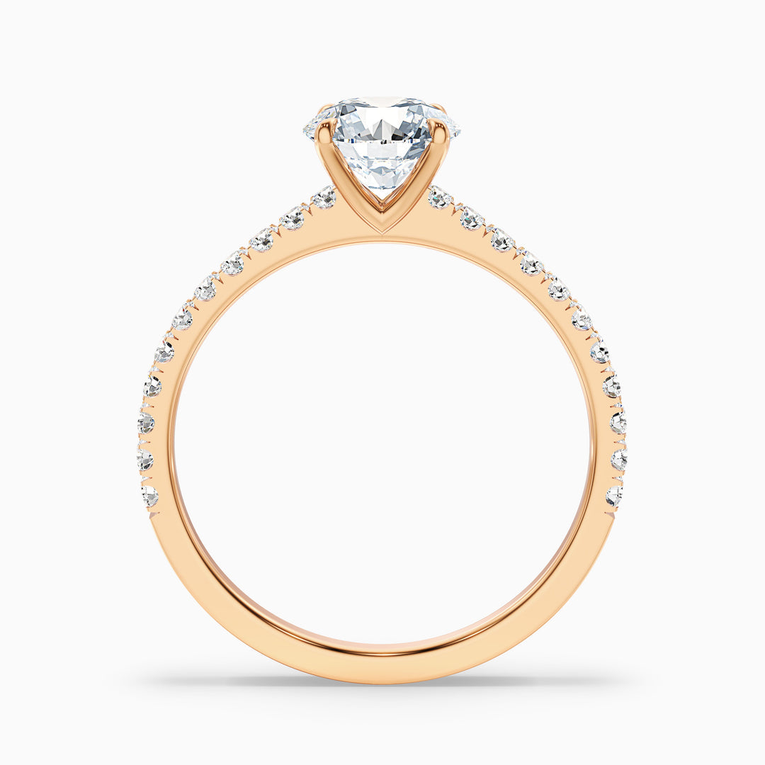 Kenzo Round Side Stone Pave Lab Grown Diamond Ring