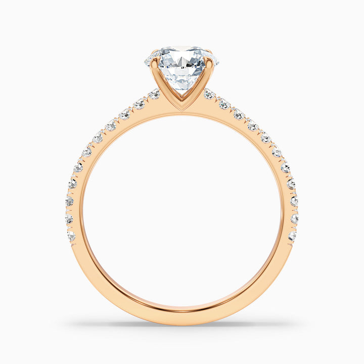 Kenzo Round Side Stone Pave Lab Grown Diamond Ring