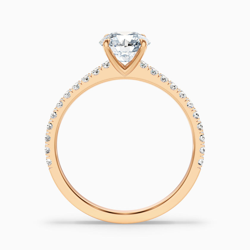 Kenzo Round Side Stone Pave Lab Grown Diamond Ring