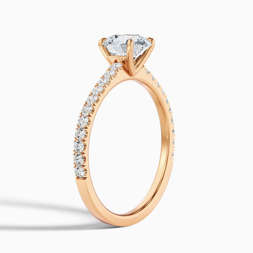 Kenzo Round Side Stone Pave Lab Grown Diamond Ring
