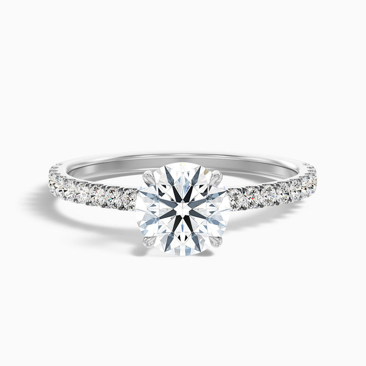 Kenzo Round Side Stone Pave Lab Grown Diamond Ring