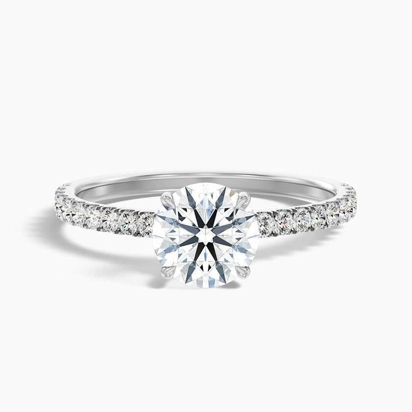 Kenzo Round Side Stone Pave Lab Grown Diamond Ring