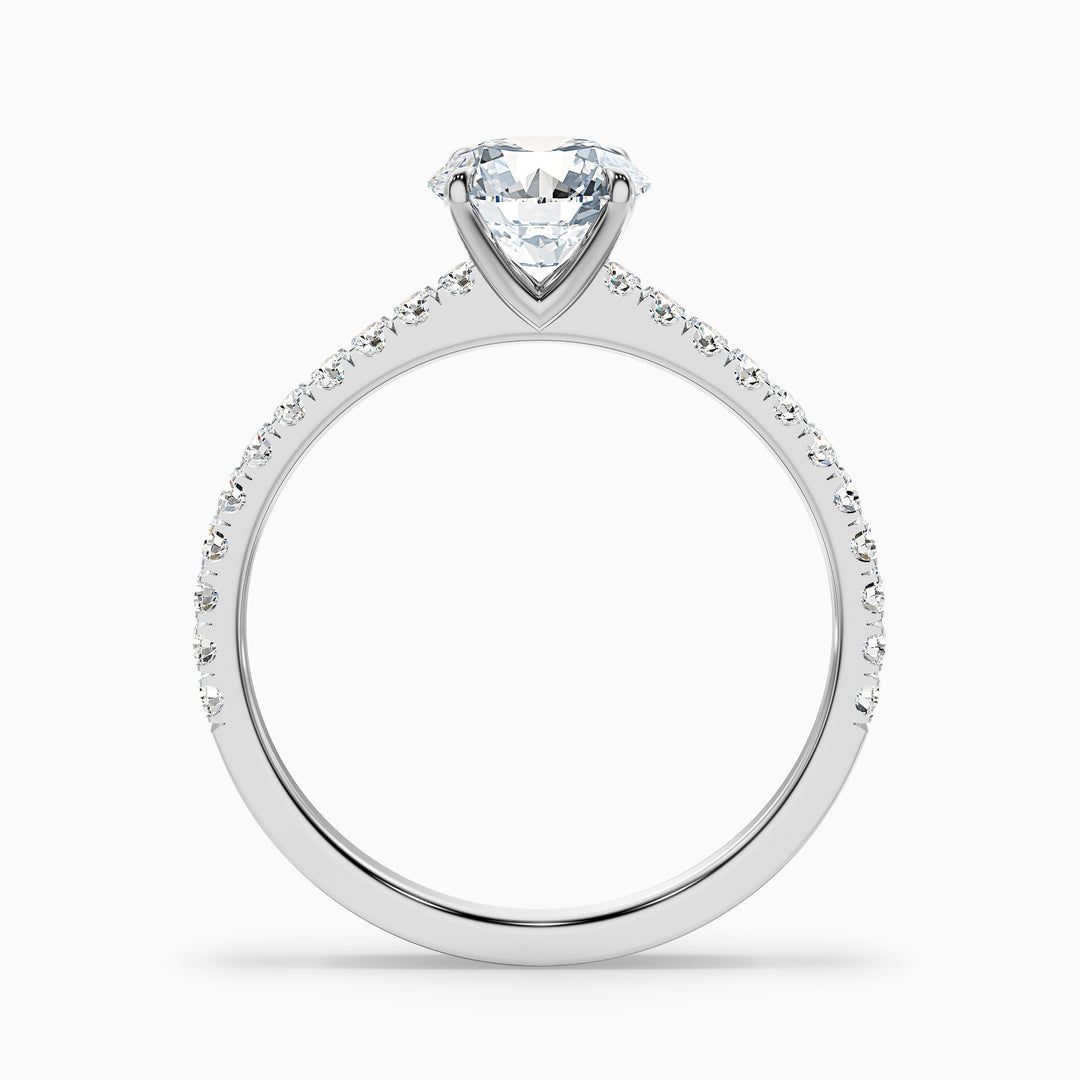 Kenzo Round Side Stone Pave Lab Grown Diamond Ring