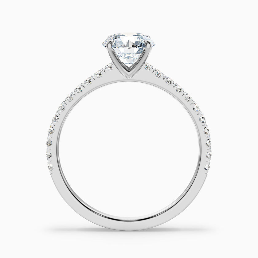 Kenzo Round Side Stone Pave Lab Grown Diamond Ring