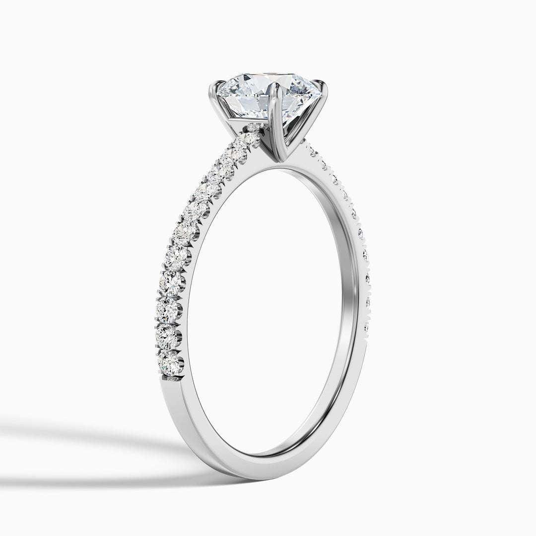 Kenzo Round Side Stone Pave Lab Grown Diamond Ring