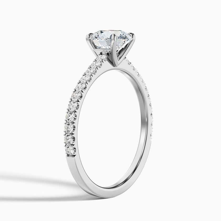 Kenzo Round Side Stone Pave Lab Grown Diamond Ring
