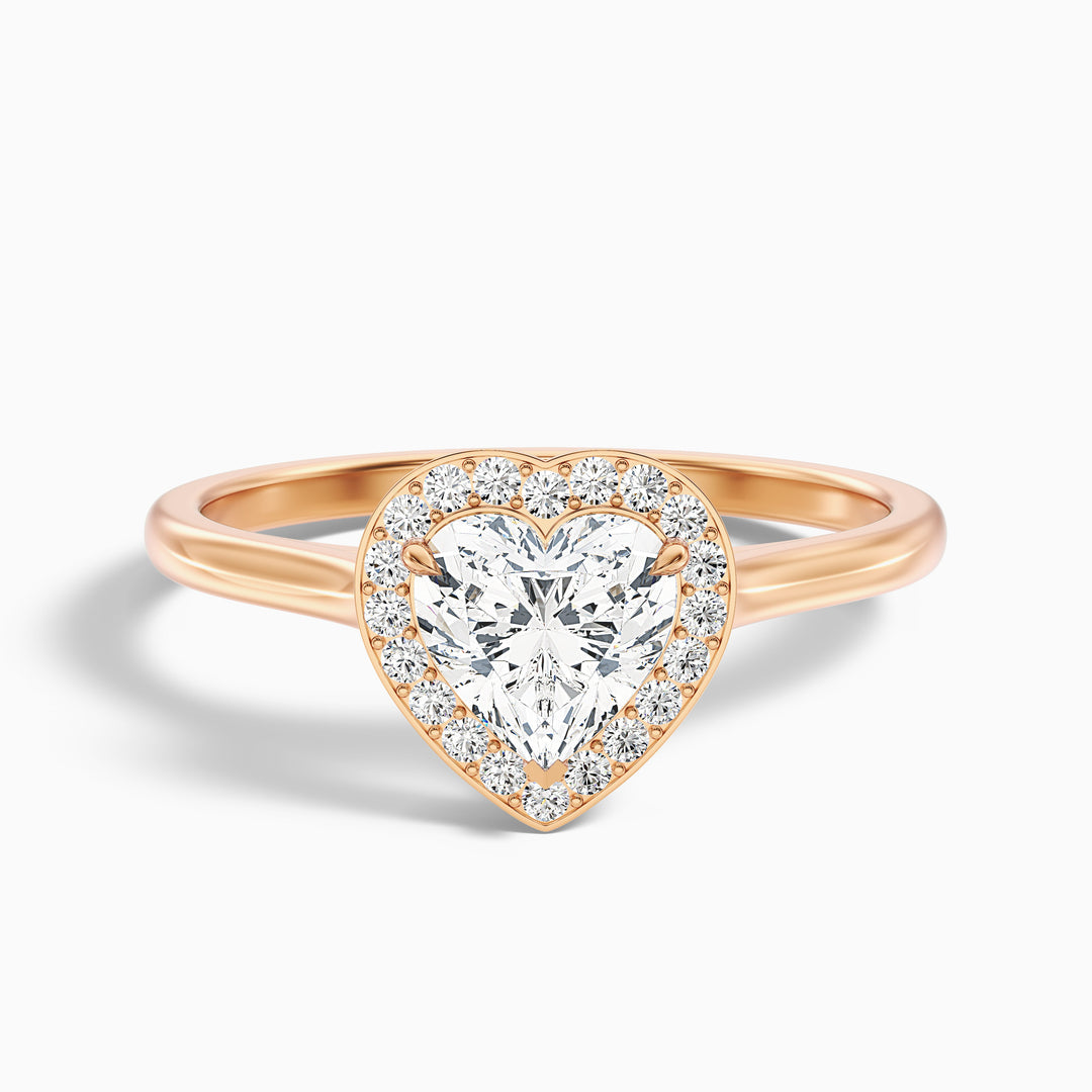 Juliette Heart Halo Lab Grown Diamond Ring