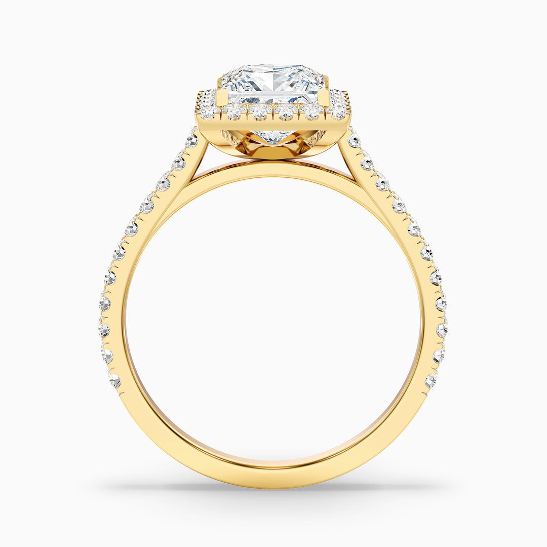Eden Princess Halo Pave Lab Grown Diamond Ring