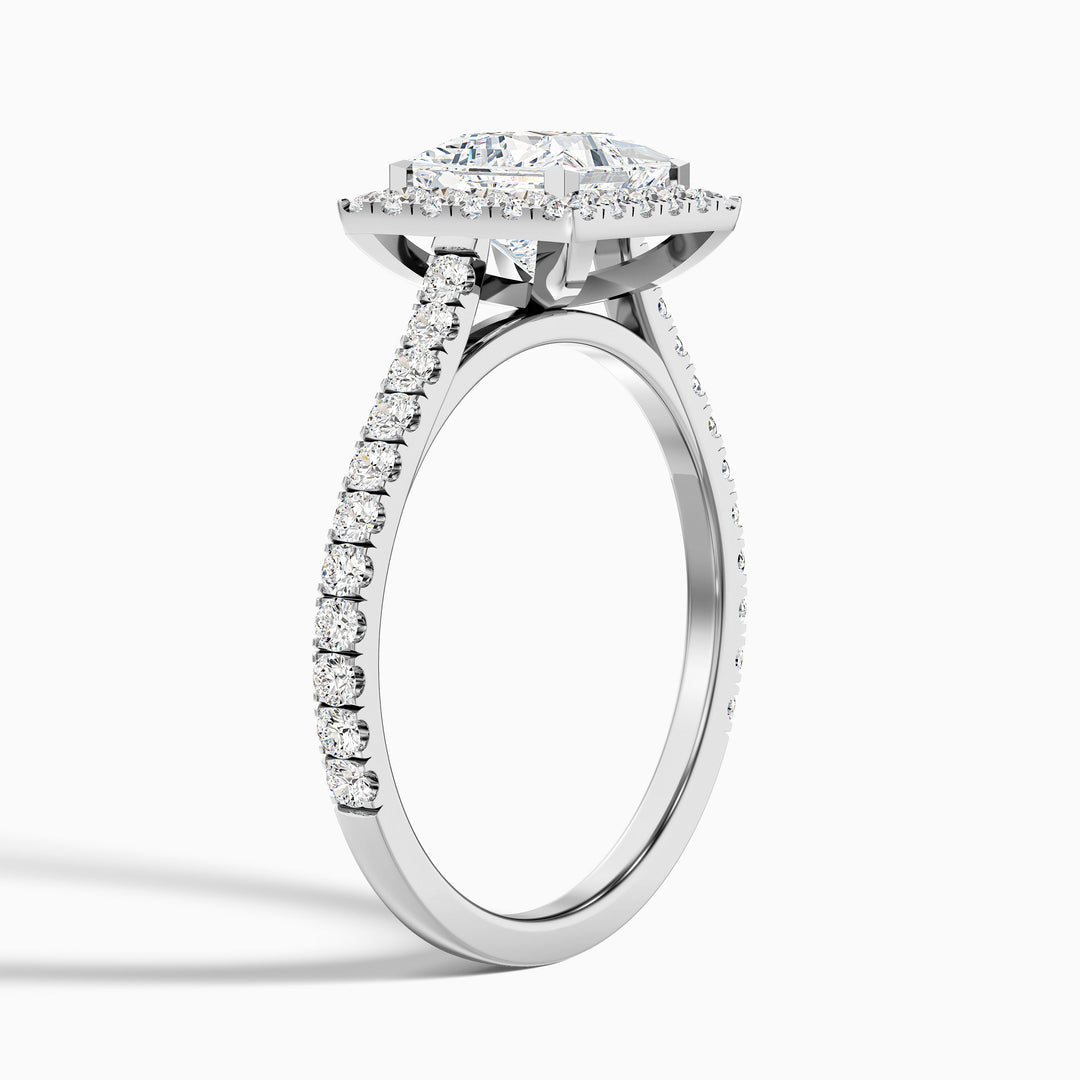 Eden Princess Halo Pave Lab Grown Diamond Ring
