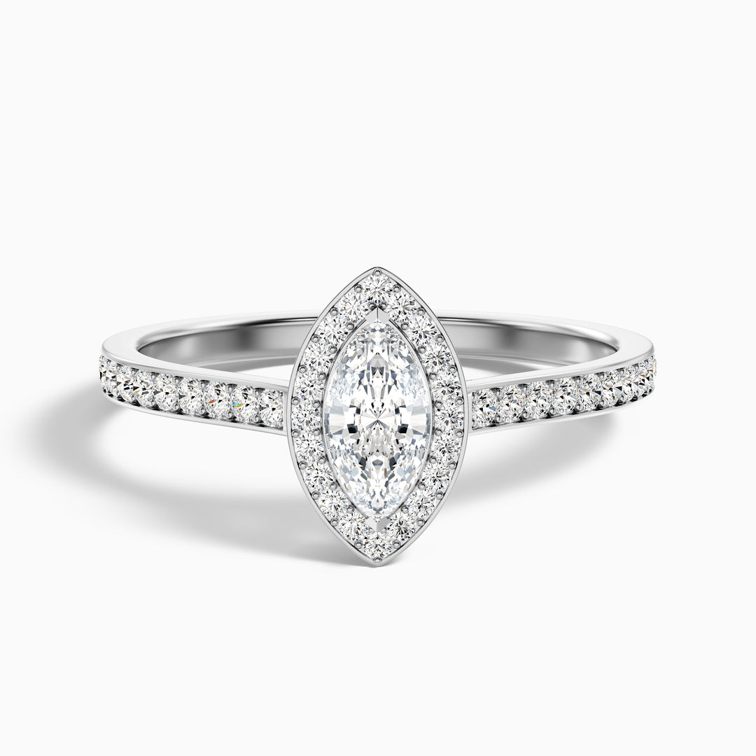 Isoke Marquise Halo Pave Lab Grown Diamond Ring