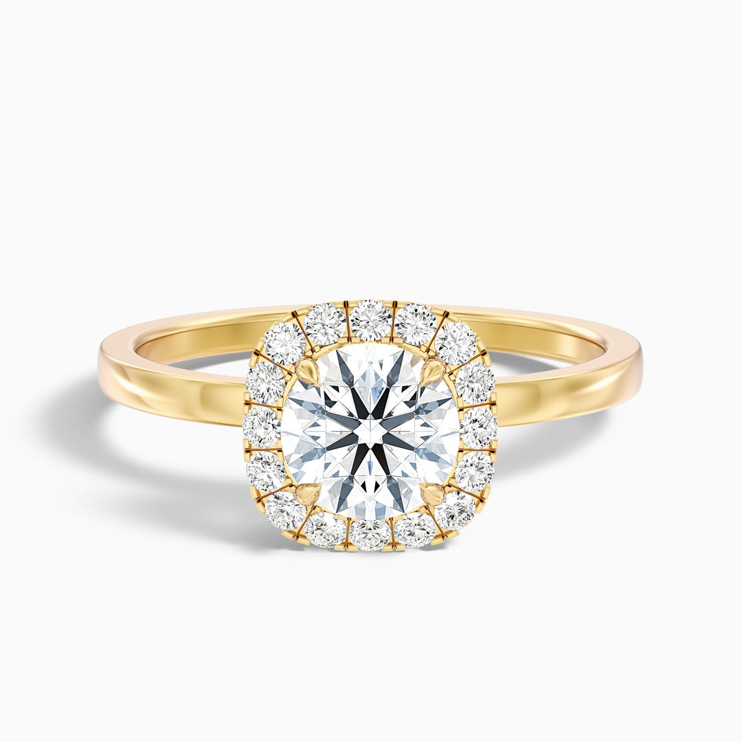 Sahana Round Cut Halo Lab Grown Diamond Ring