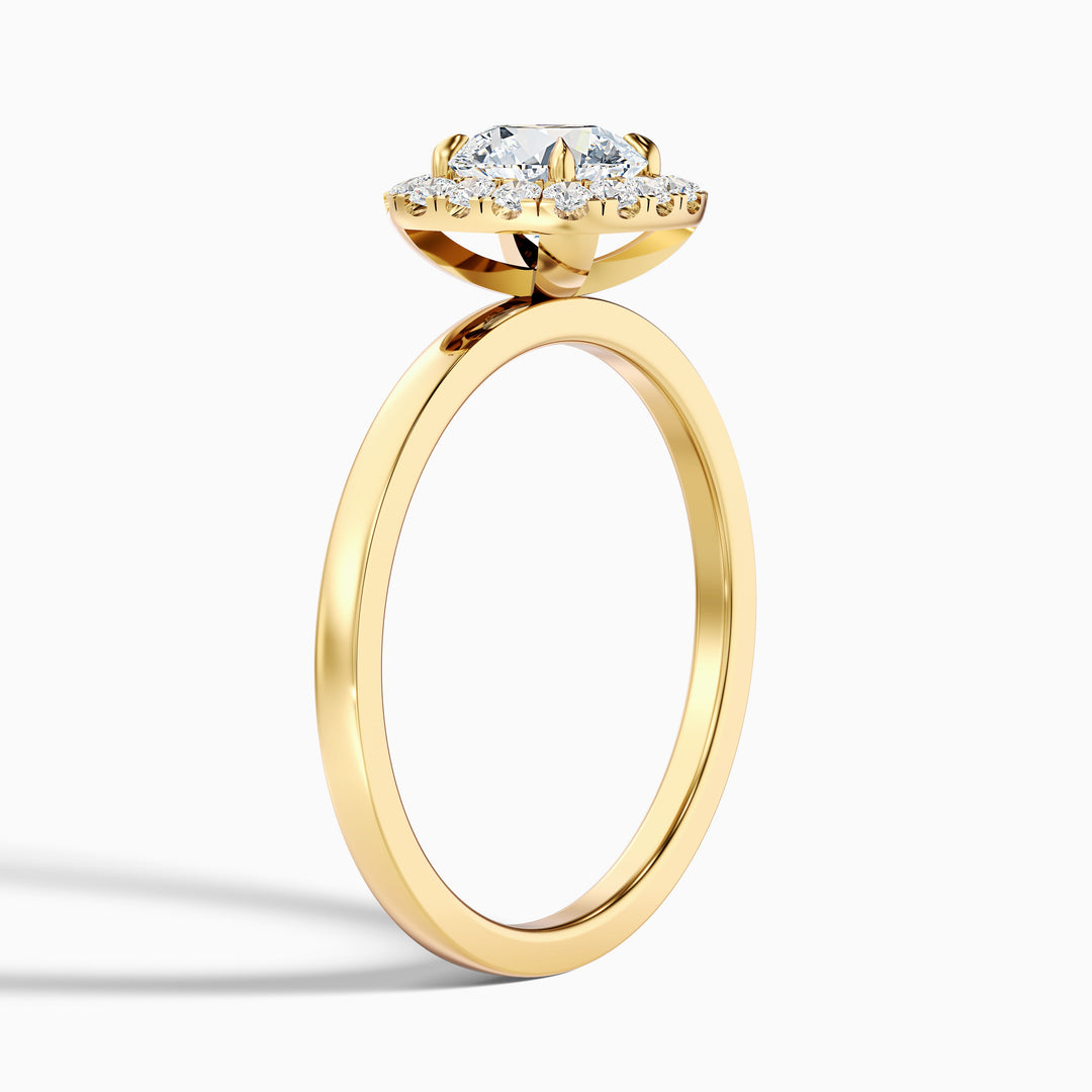 Sahana Round Cut Halo Lab Grown Diamond Ring
