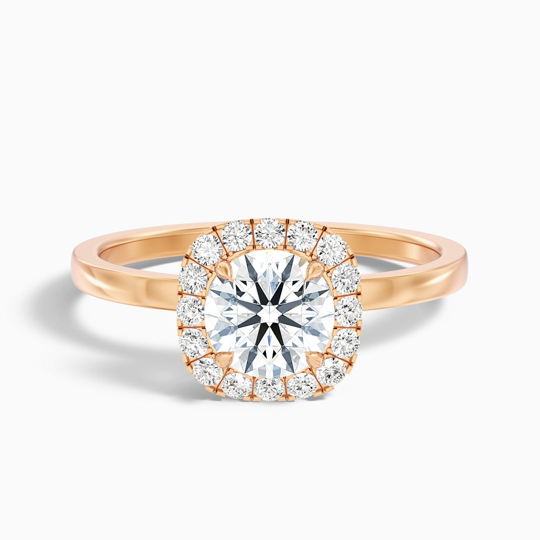 Sahana Round Cut Halo Lab Grown Diamond Ring