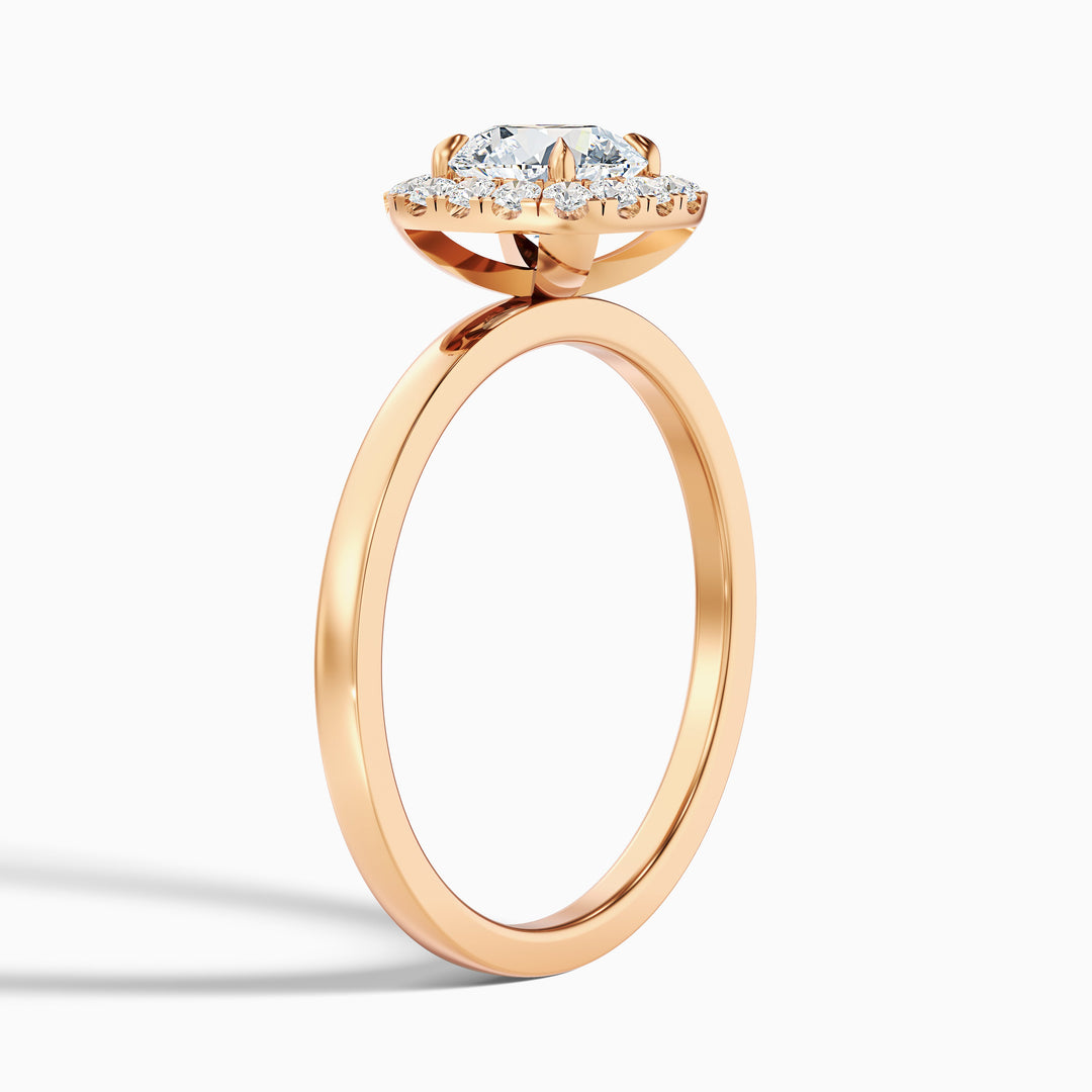 Sahana Round Cut Halo Lab Grown Diamond Ring