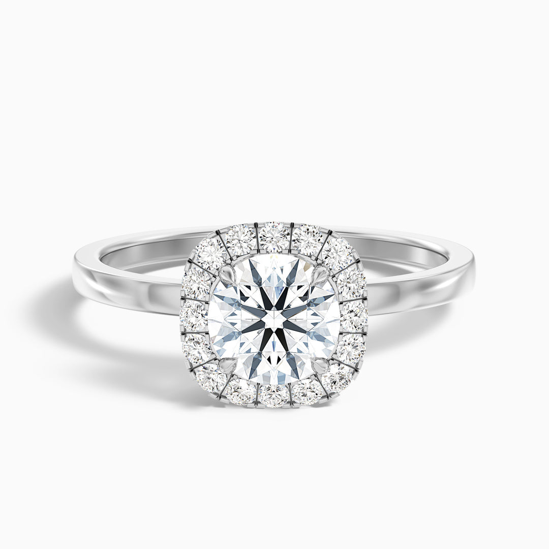Sahana Round Cut Halo Lab Grown Diamond Ring