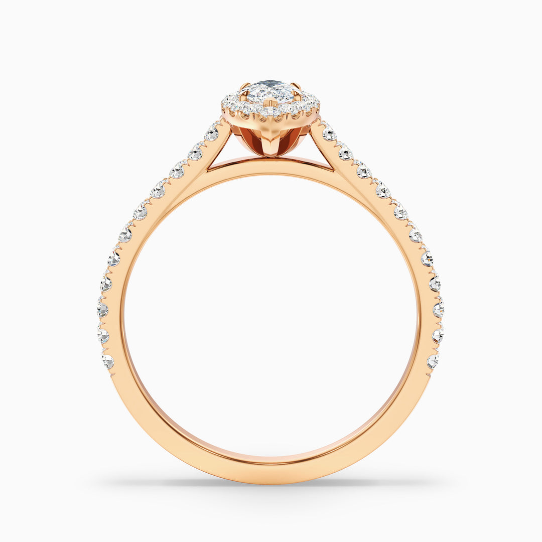 Lucia Marquise Halo Pave Lab Grown Diamond Ring