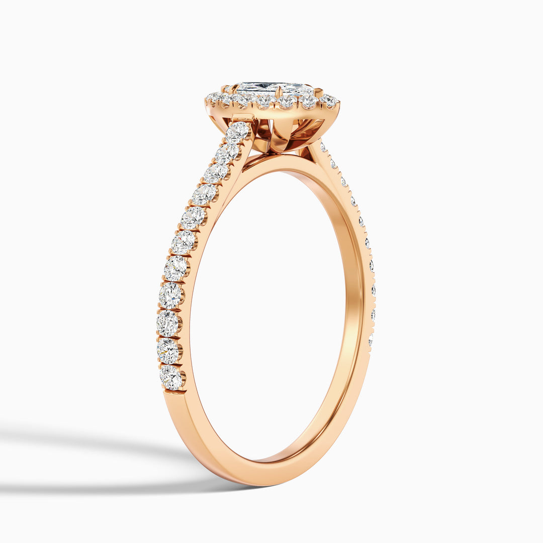 Lucia Marquise Halo Pave Lab Grown Diamond Ring