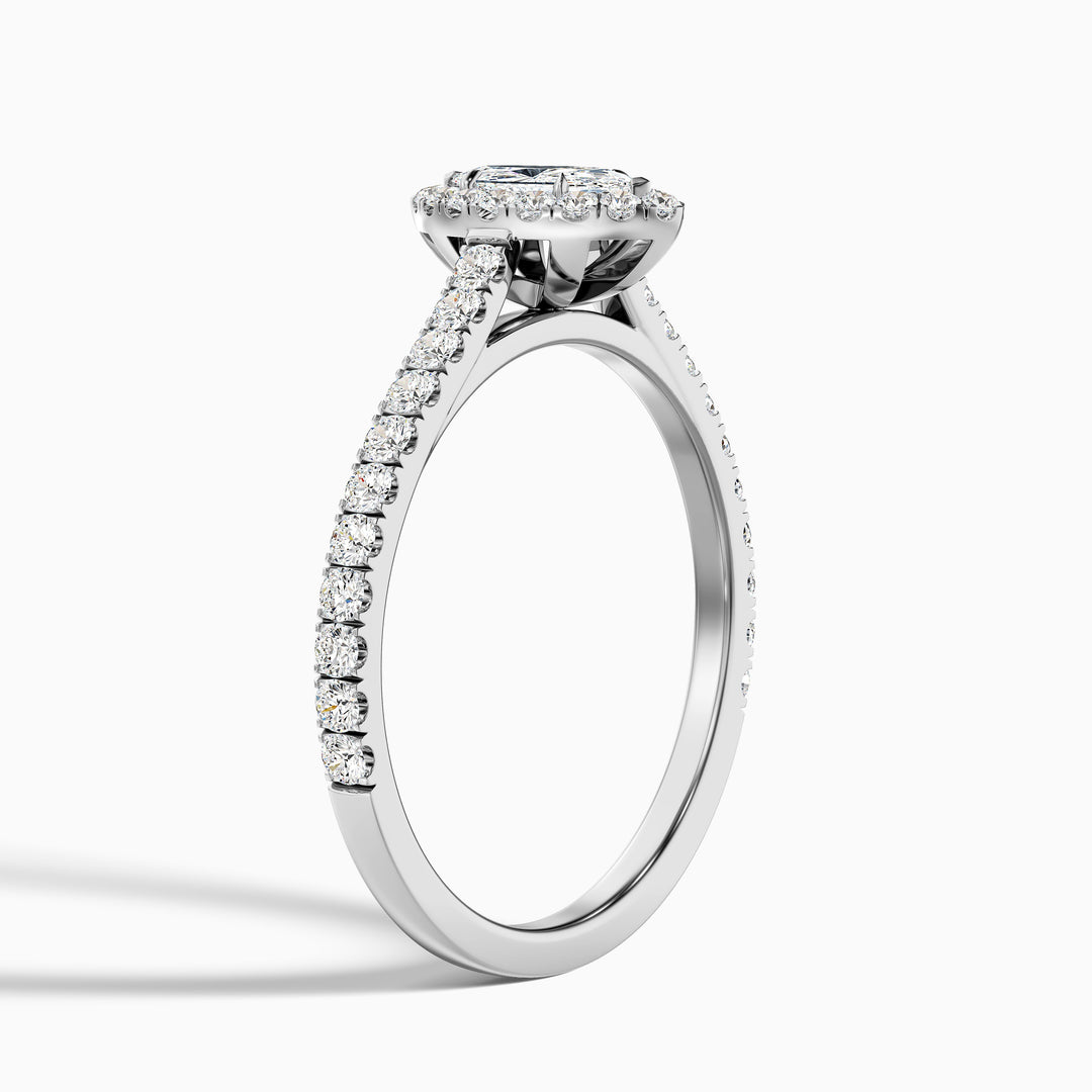 Lucia Marquise Halo Pave Lab Grown Diamond Ring