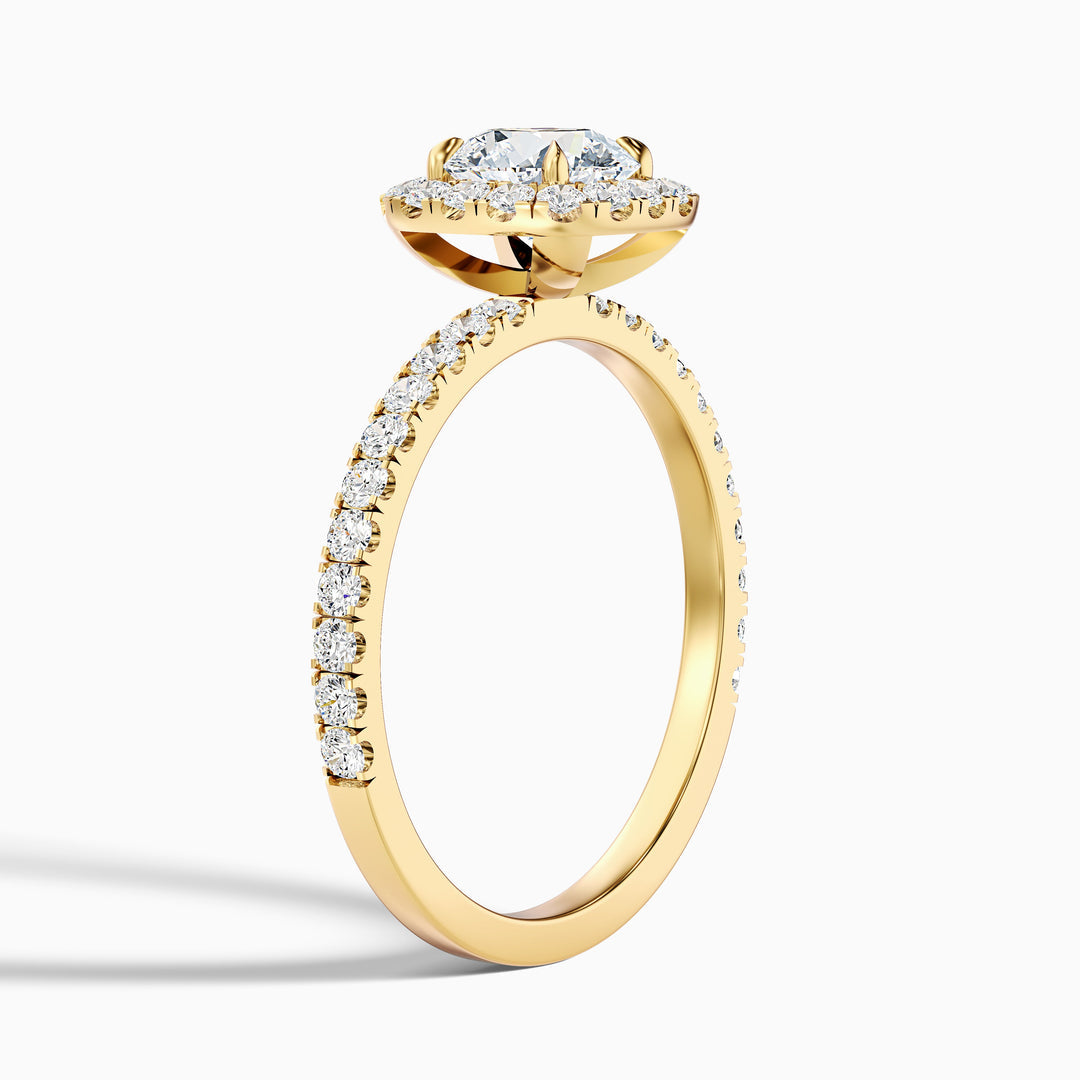 Jennifer Round Cut Halo Pave Lab Grown Diamond Ring
