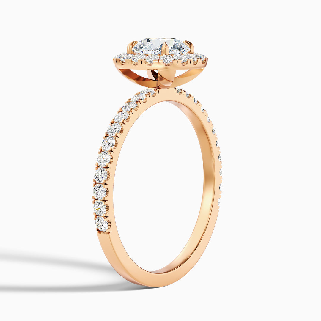 Jennifer Round Cut Halo Pave Lab Grown Diamond Ring