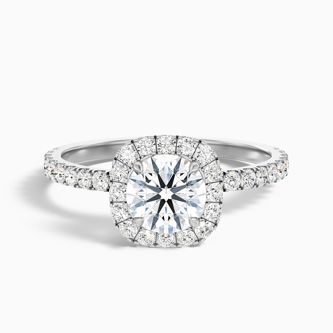 Jennifer Round Cut Halo Pave Lab Grown Diamond Ring