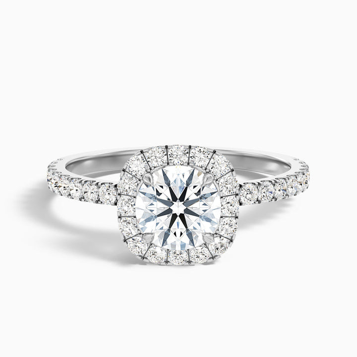 Jennifer Round Cut Halo Pave Lab Grown Diamond Ring