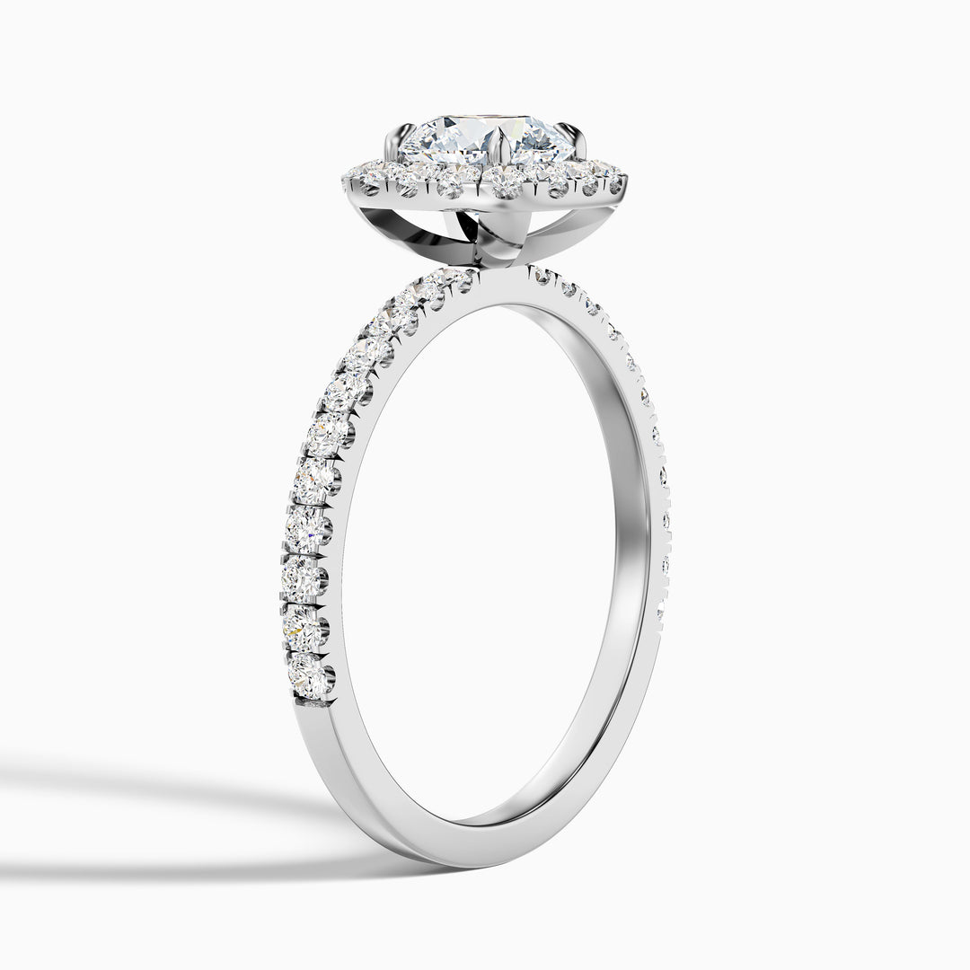 Jennifer Round Cut Halo Pave Lab Grown Diamond Ring