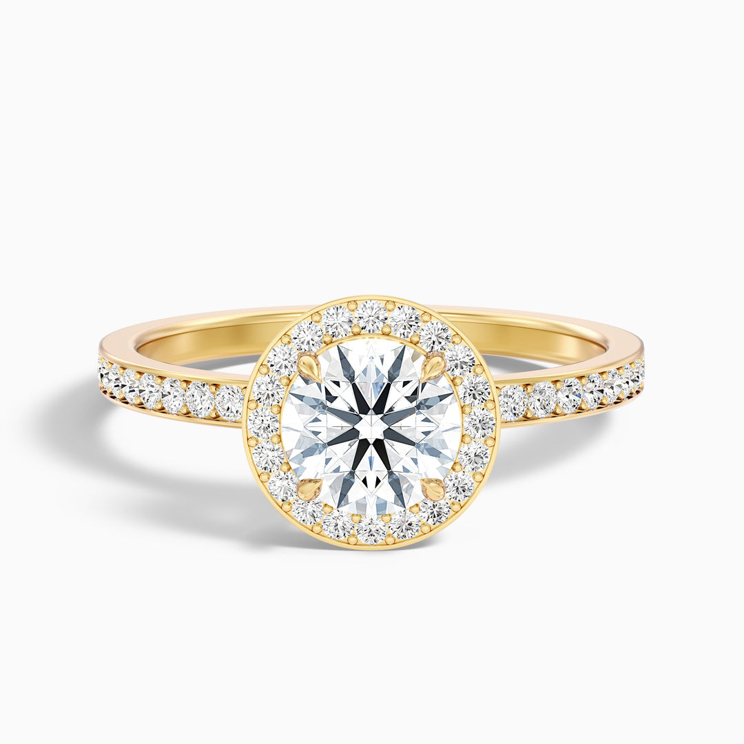Samara Round Halo Pave Lab Grown Diamond Ring