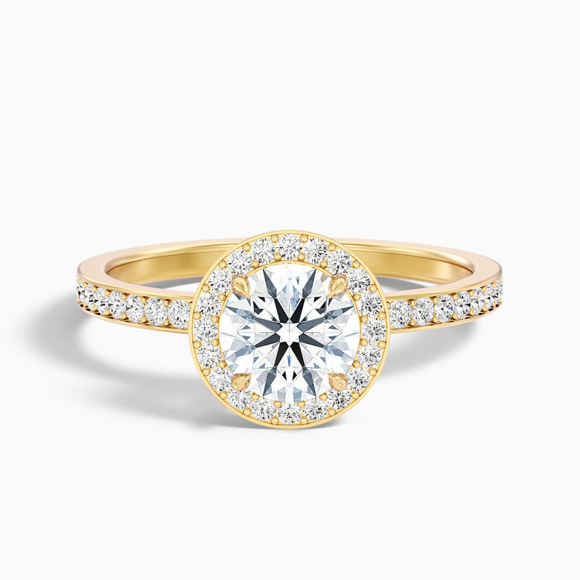 Samara Round Halo Pave Lab Grown Diamond Ring
