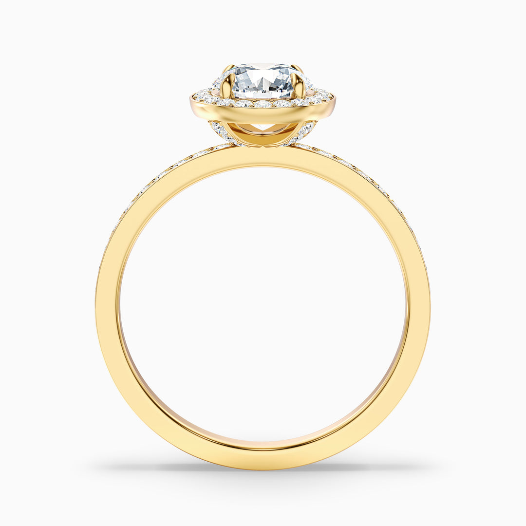 Samara Round Halo Pave Lab Grown Diamond Ring
