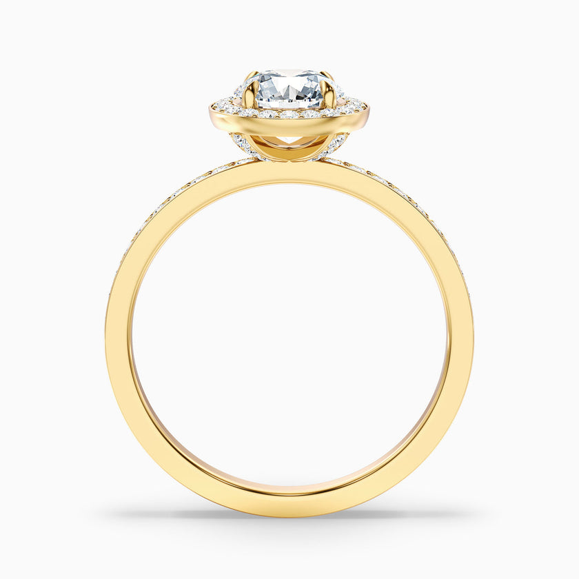 Samara Round Halo Pave Lab Grown Diamond Ring