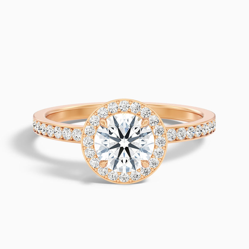 Samara Round Halo Pave Lab Grown Diamond Ring