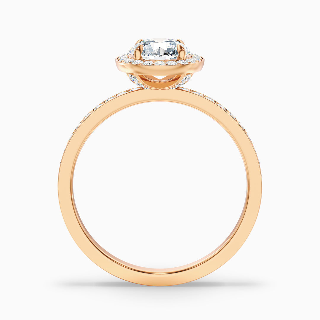 Samara Round Halo Pave Lab Grown Diamond Ring