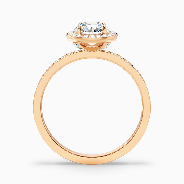Samara Round Halo Pave Lab Grown Diamond Ring