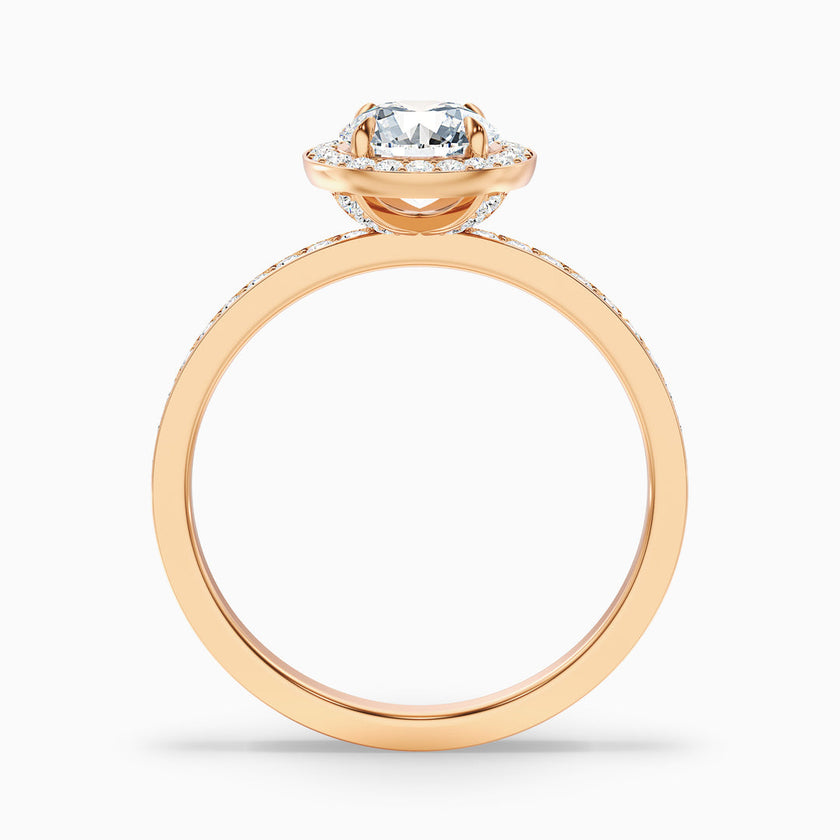 Samara Round Halo Pave Lab Grown Diamond Ring