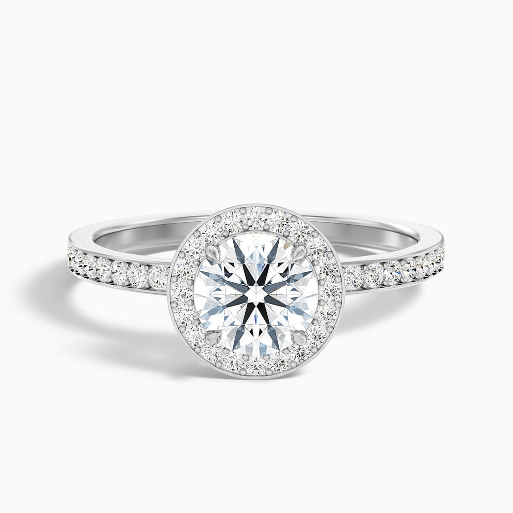 Samara Round Halo Pave Lab Grown Diamond Ring