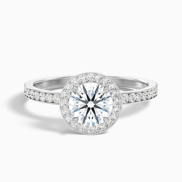 Samara Round Halo Pave Lab Grown Diamond Ring