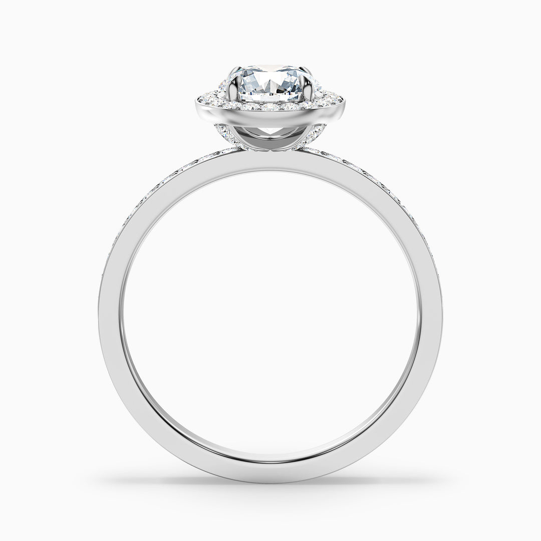 Samara Round Halo Pave Lab Grown Diamond Ring