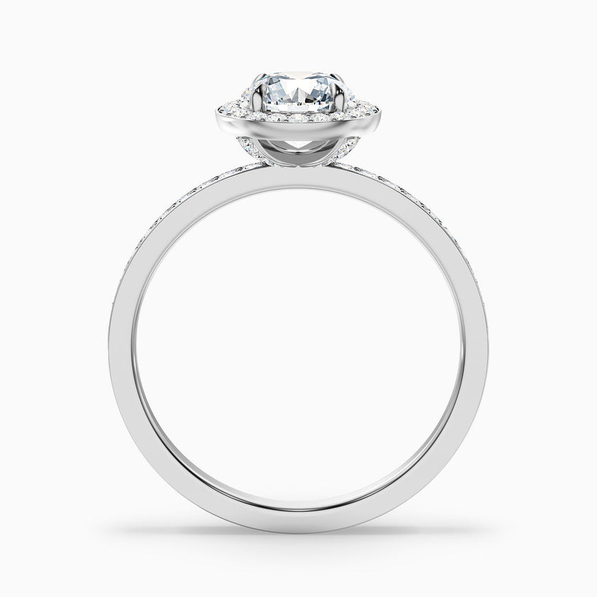 Samara Round Halo Pave Lab Grown Diamond Ring