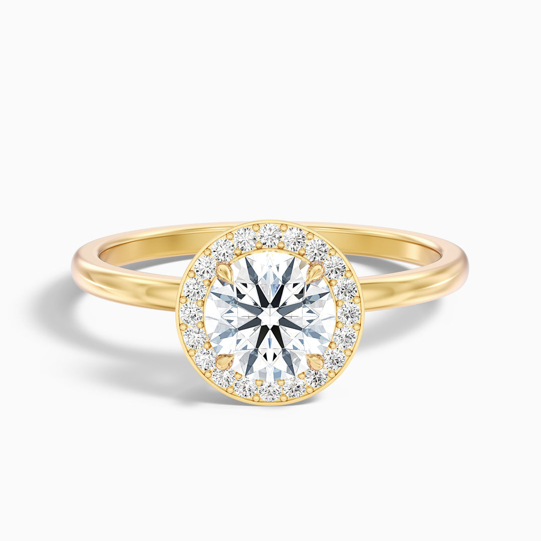Rohini Round Halo Lab Grown Diamond Ring