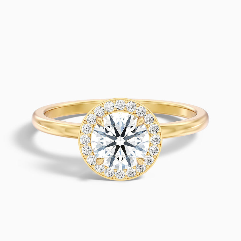 Rohini Round Halo Lab Grown Diamond Ring