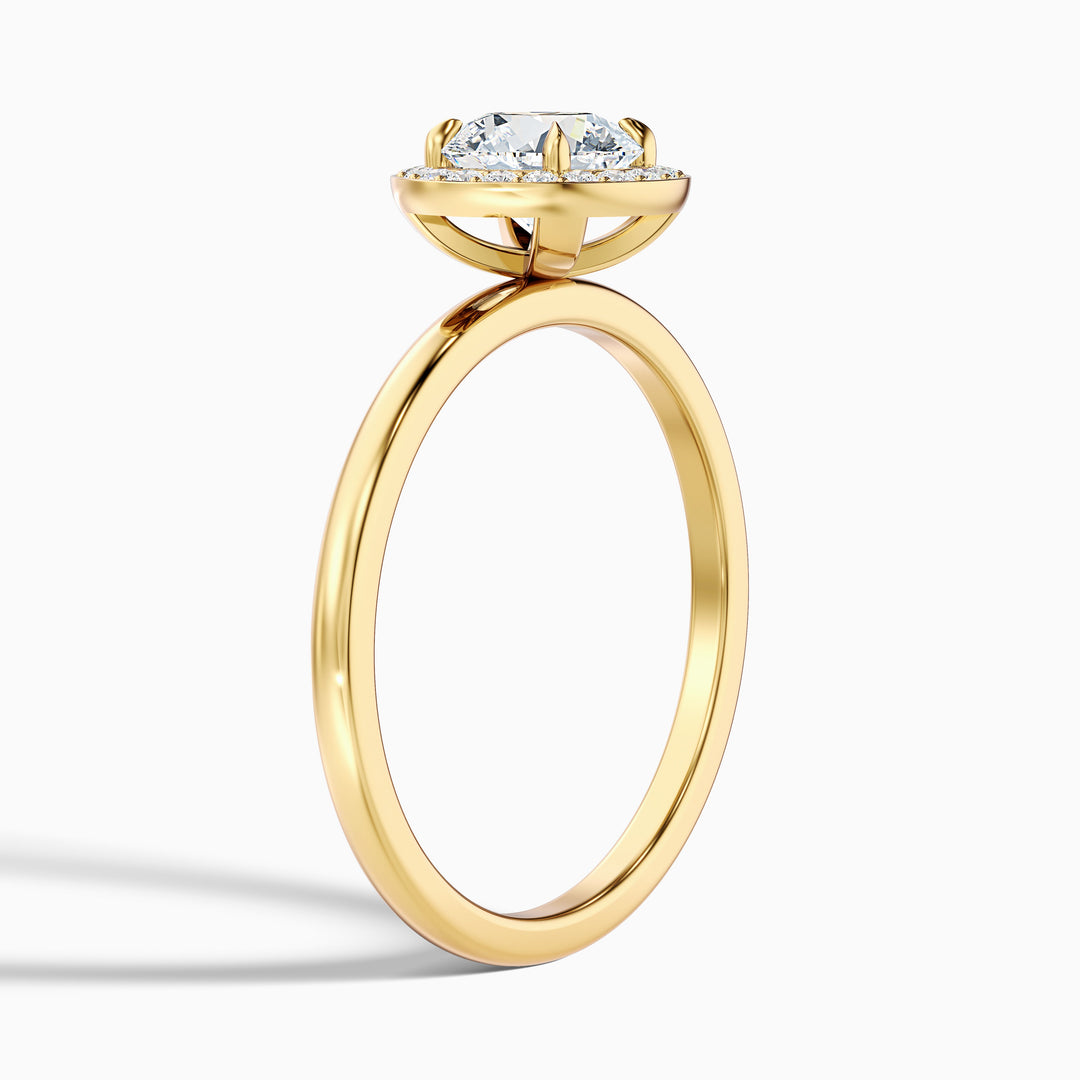 Rohini Round Halo Lab Grown Diamond Ring