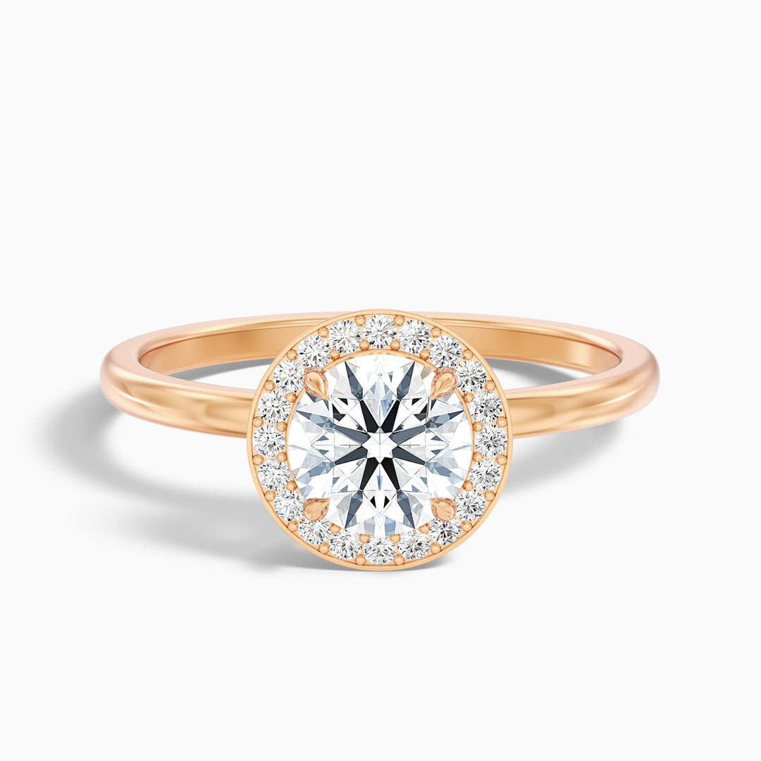 Rohini Round Halo Lab Grown Diamond Ring