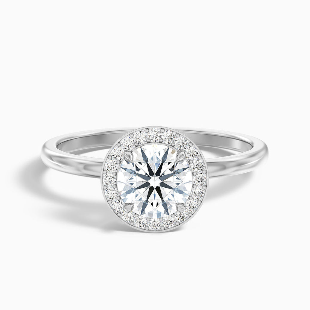 Rohini Round Halo Lab Grown Diamond Ring