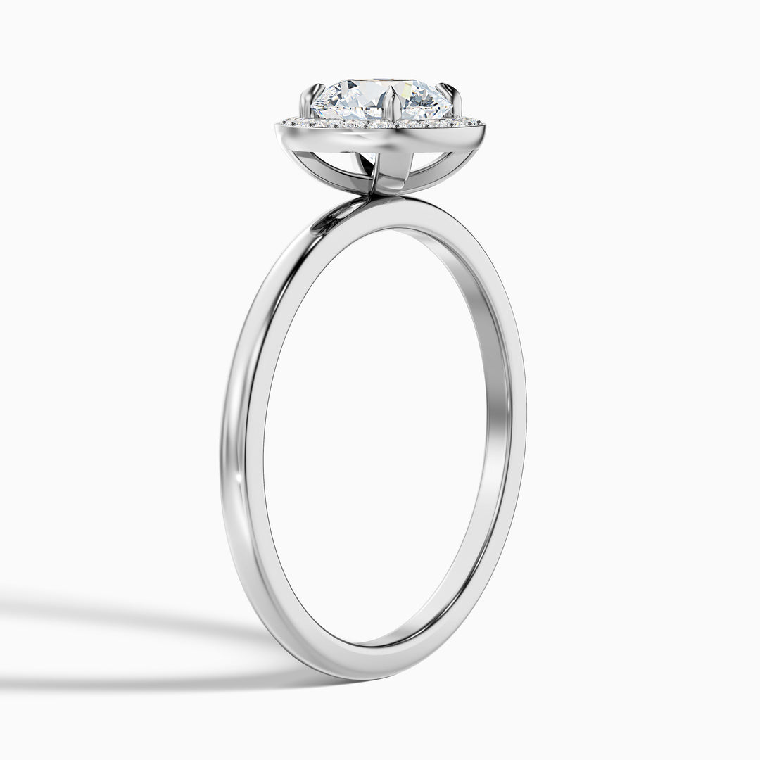 Rohini Round Halo Lab Grown Diamond Ring