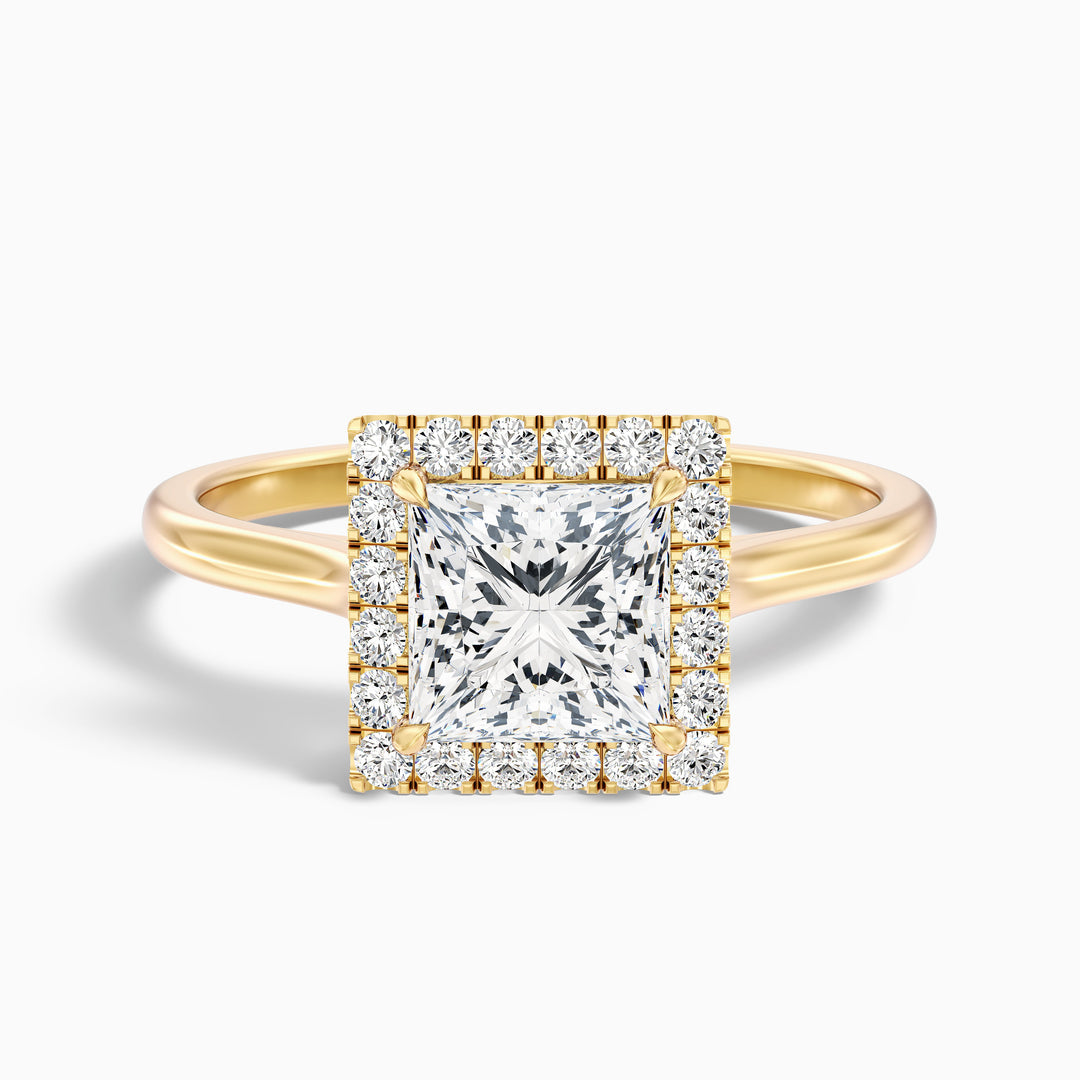 Aisha Princess Cut Halo Lab Grown Diamond Ring