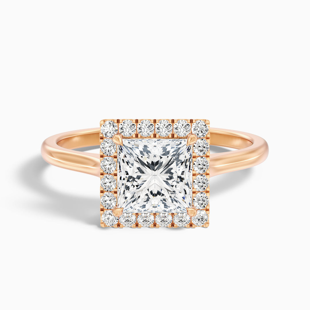 Aisha Princess Cut Halo Lab Grown Diamond Ring