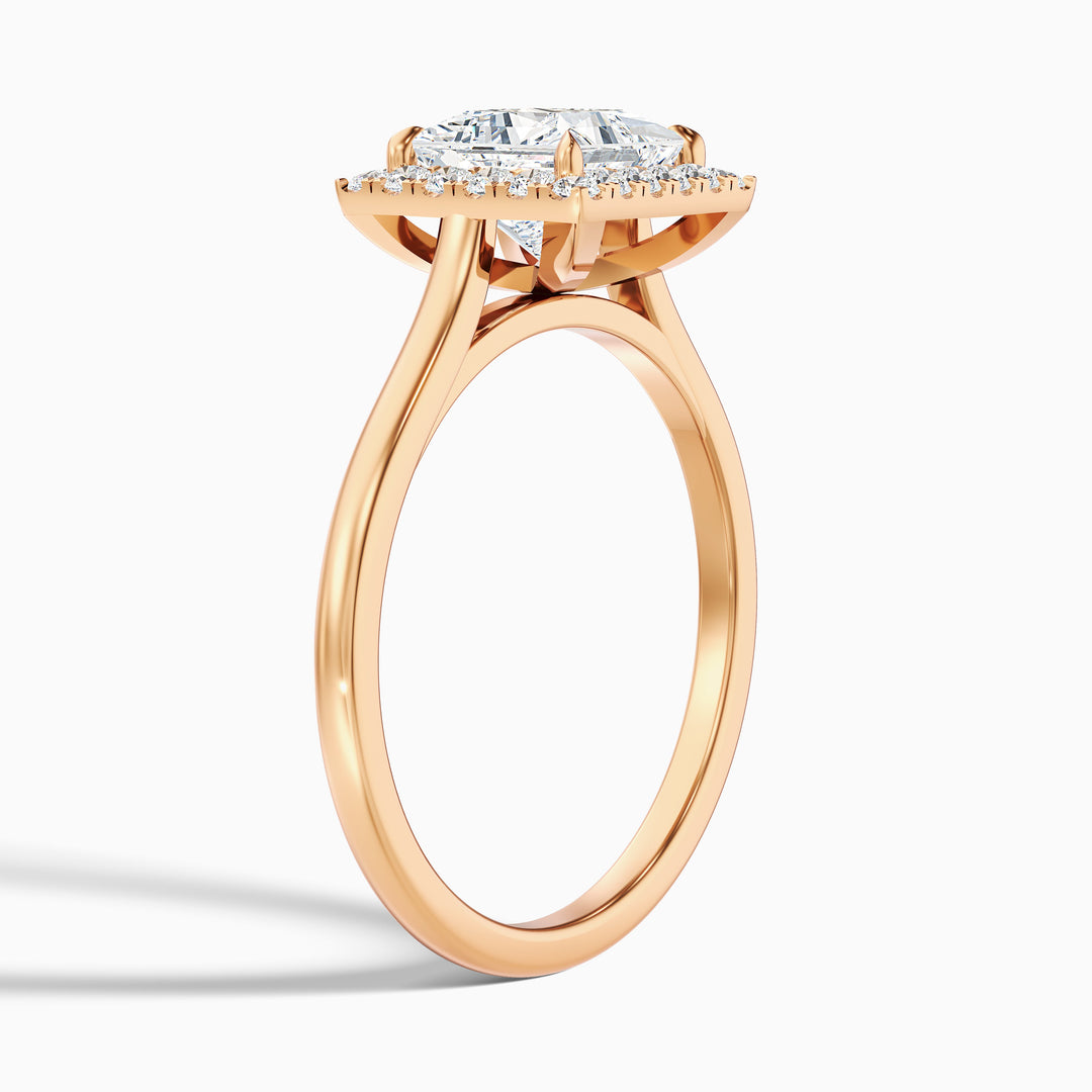 Aisha Princess Cut Halo Lab Grown Diamond Ring